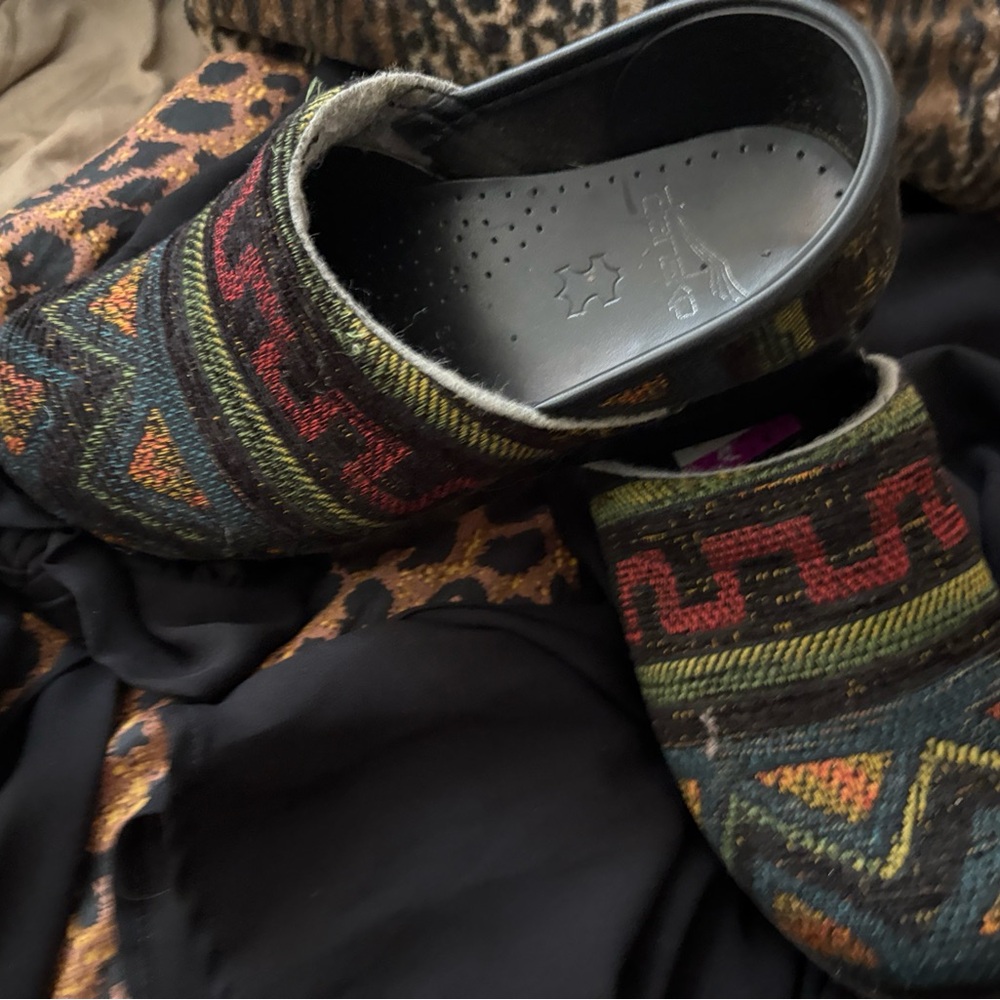 Dansko Multicolor Patterned Mules
